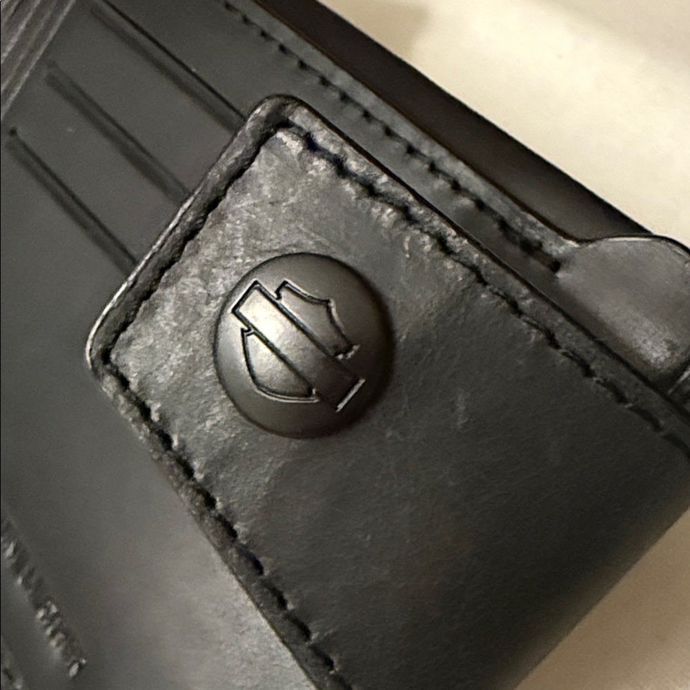 NWT Harley-Davidson Black Leather Card Holder - Picture 5 of 13